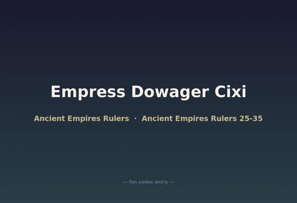Empress Dowager Cixi